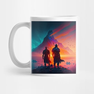 Valheim Vikings Nearing the Mountain Mug